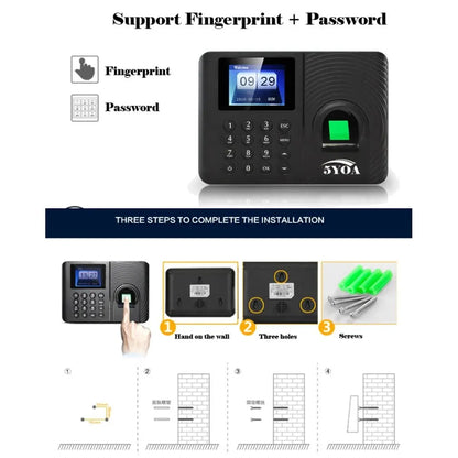 Accurate Digital Fingerprint Attendance Clock