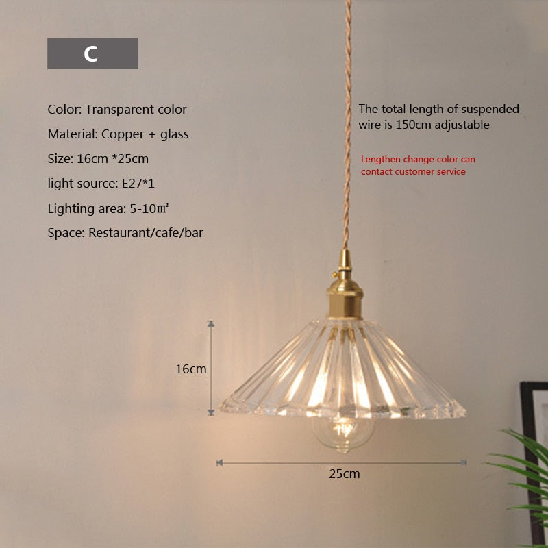 Clear Glass Drop Pendant Light
