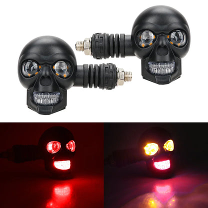 Bold Skull Bike Turn Signal Light