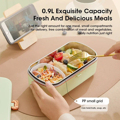 Compact Electric Lunch Box Heater with Steam Function