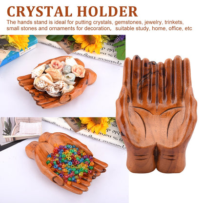 Decorative Wooden Hand Shaped Candy Dish Home Decoration