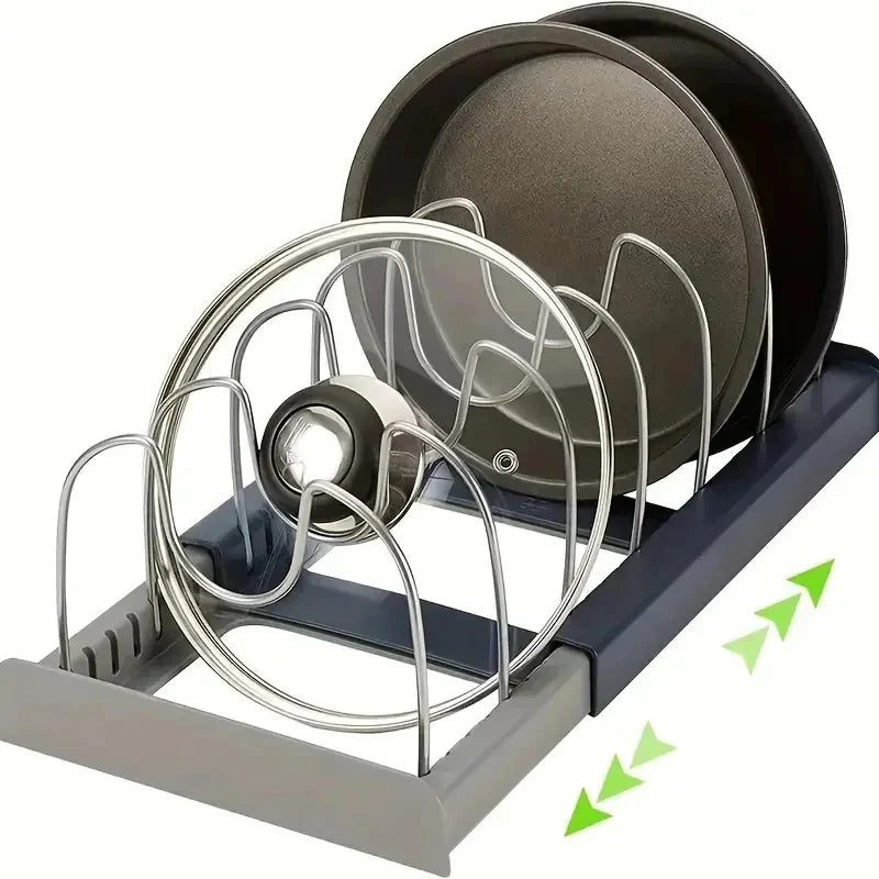 Space Saving Kitchen Cookware Holder with 7 Compartments - Pexav