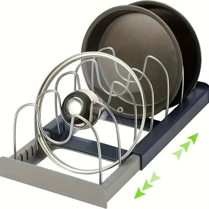 Space Saving Kitchen Cookware Holder with 7 Compartments - Pexav