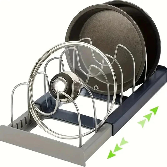 Space Saving Kitchen Cookware Holder with 7 Compartments - Pexav