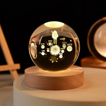 Colorful 3D Solar System Globe Lamp