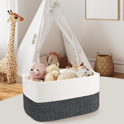Big Natural Fiber Storage Basket Organizer