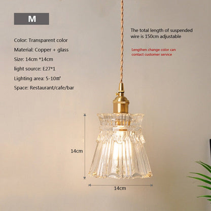 Clear Glass Drop Pendant Light