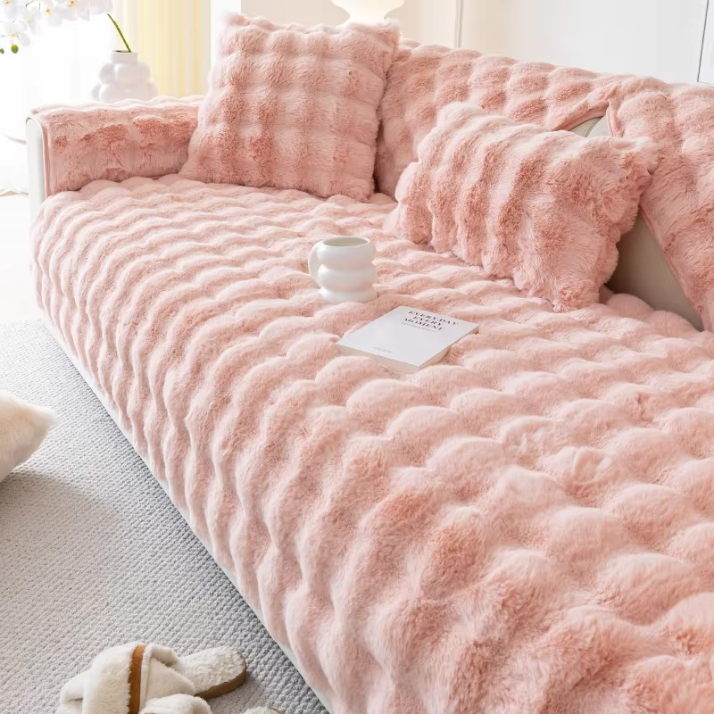 Soft Velvet Couch Slipcover