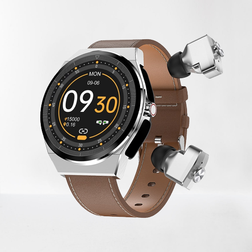 Vintage Leather Wireless Smart Headphones Watch - Pexav