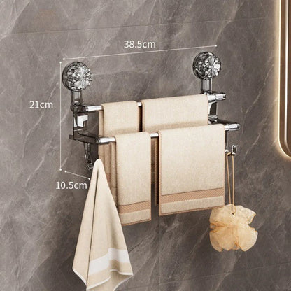 Sturdy Dual Rod Bathroom Towel Holder
