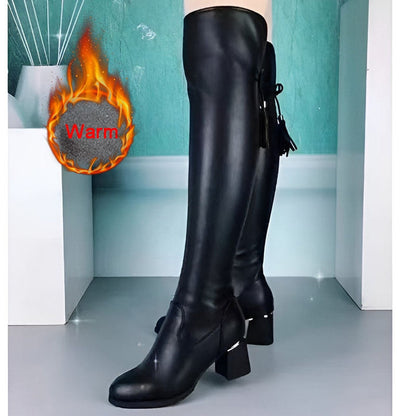 Fashionable Ribbon Stretch Ankle Women Boots