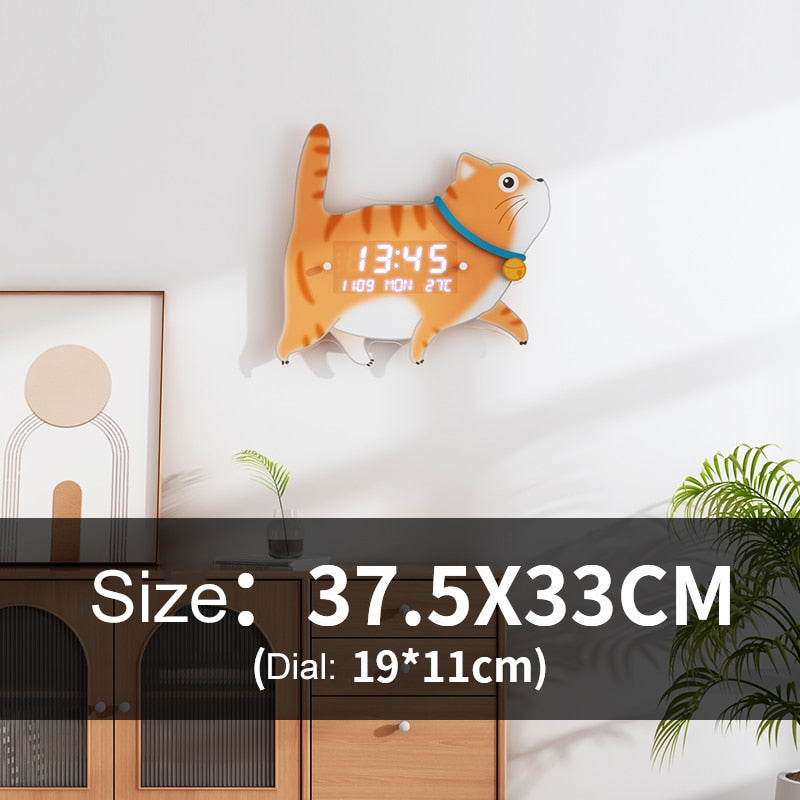 Colorful LED Illuminated Bicycle Wall Clock