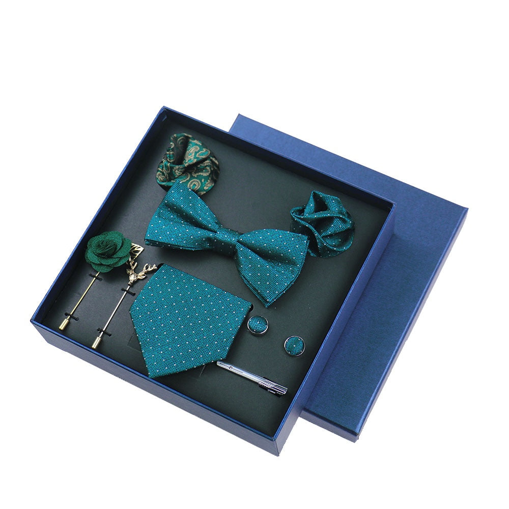 Premium Mens Silk Tie Boxed Set