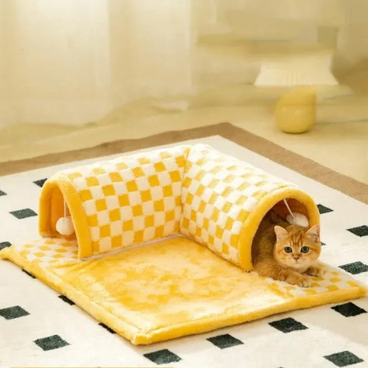 Fun Cat Play Tunnel Bed House - Pexav