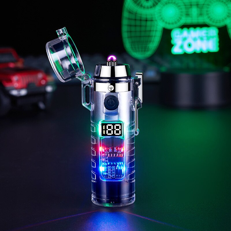 Waterproof Dual Arc Lighter Flashlight