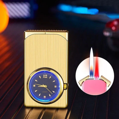 Unique Bi-Color Flame Pattern Watch