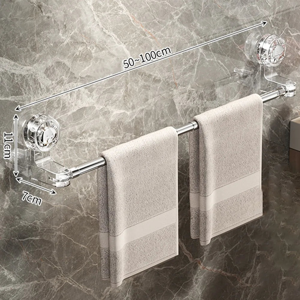 Adhesive Wall Mount Towel Holder Rack