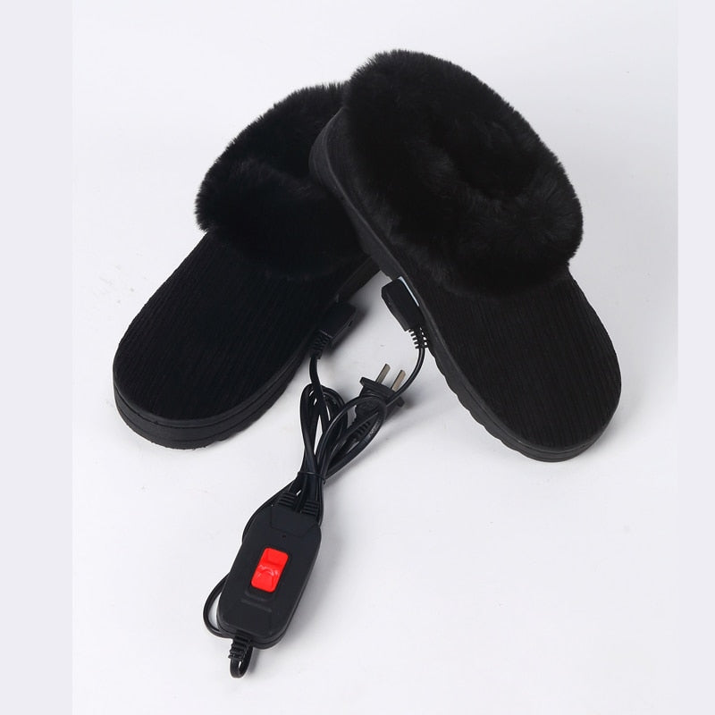 Warm Electric Fleece Slippers
