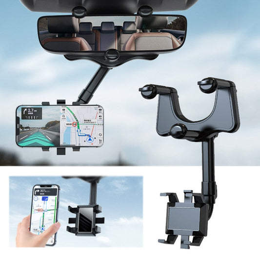Adjustable Car Back Mirror Phone Mount - Pexav