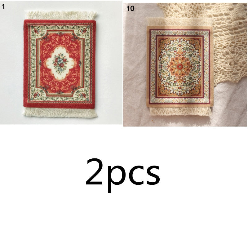 Small Round Rug Style Coffee Table Coaster