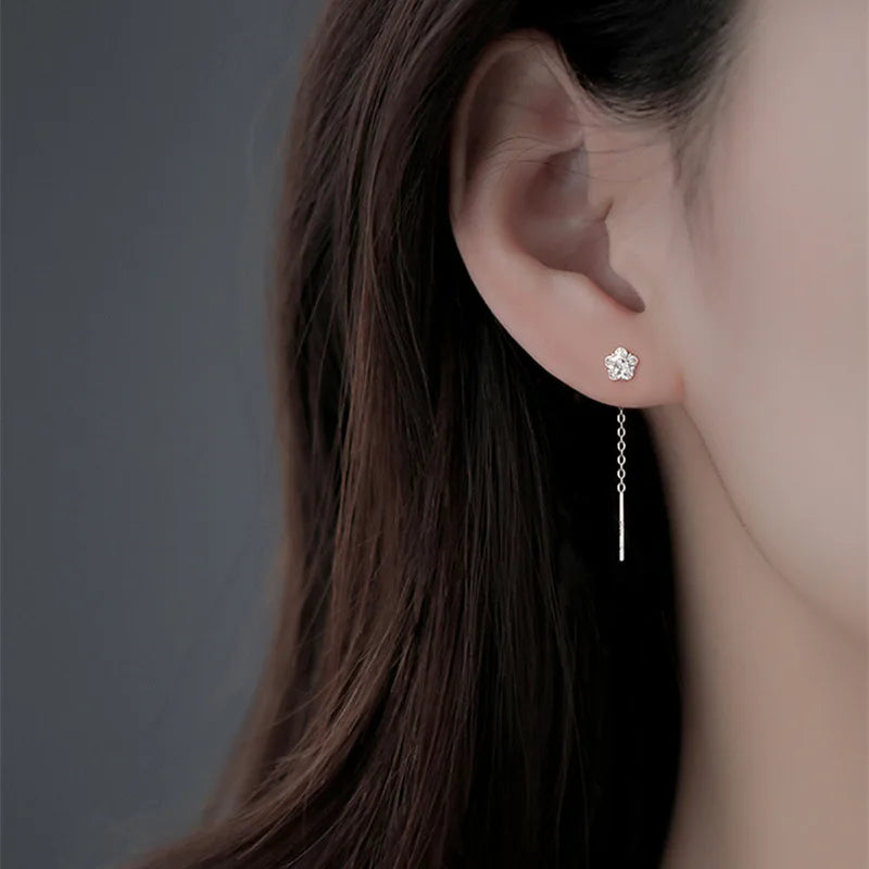 Chic Minimalist Bar Drop Earrings