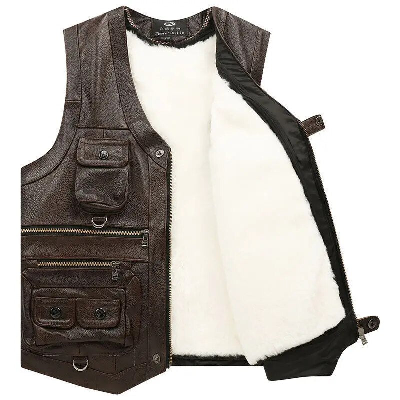 Summer Biker Leather Vest