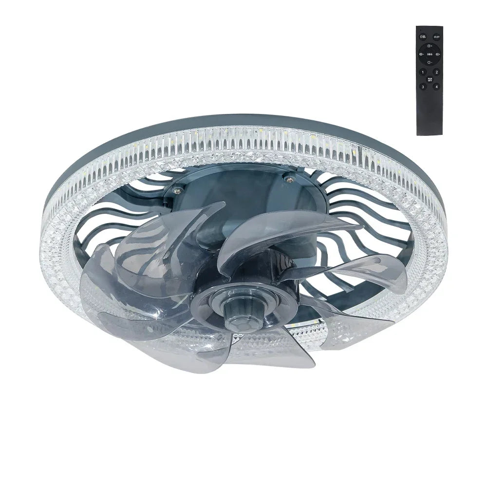 Quiet 3in1 Table Fan Lamp with Remote