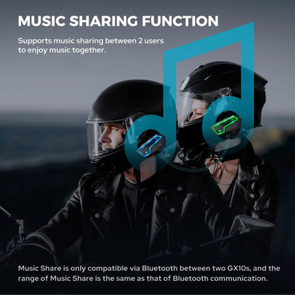 Waterproof Motorcycle Bluetooth Intercom for 10 Riders