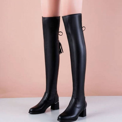 Fashionable Ribbon Stretch Ankle Women Boots