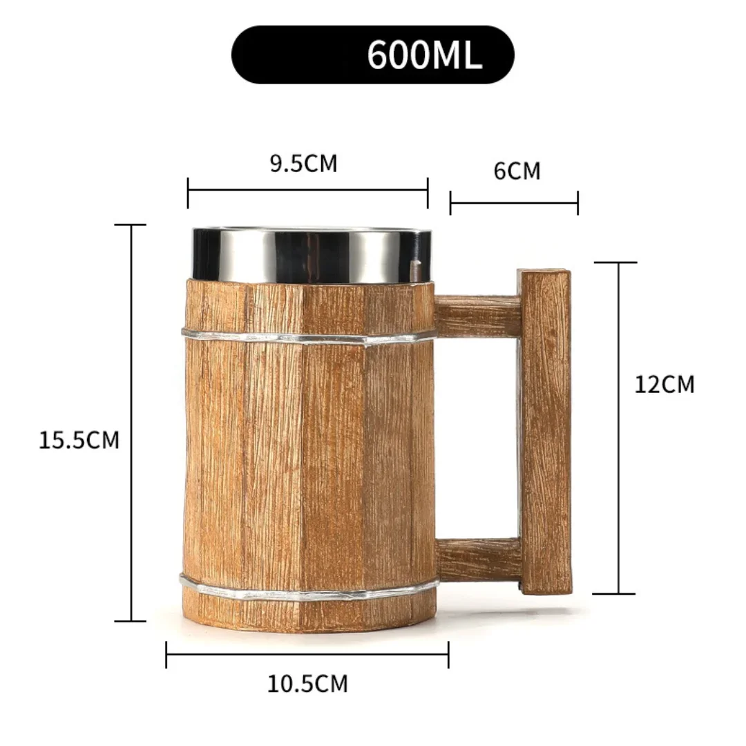 Unique Norse Design Wooden Coffee Mug