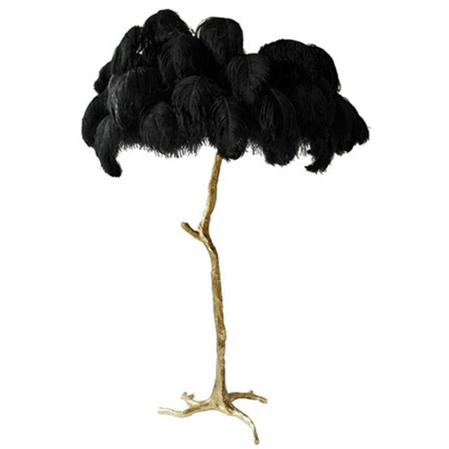 Elegant Soft Feather Tall Floor Lamp