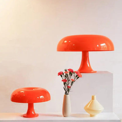 Rustic Wooden Mushroom Table Lamp