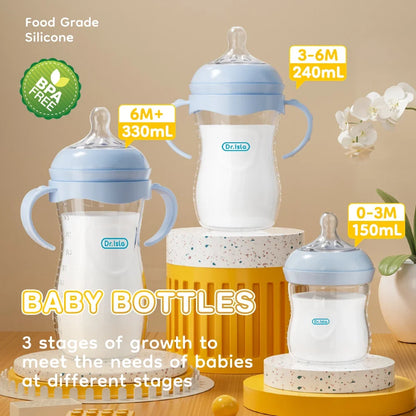 Safe Baby Milk Bottle, Easy Clean & Anti Colic Design