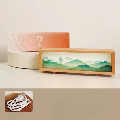 Colorful LED Digital Art Table Lamp