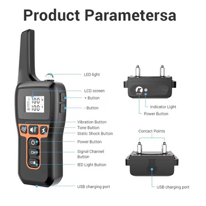Waterproof Remote Dog Trainer Collar with Long Range Control