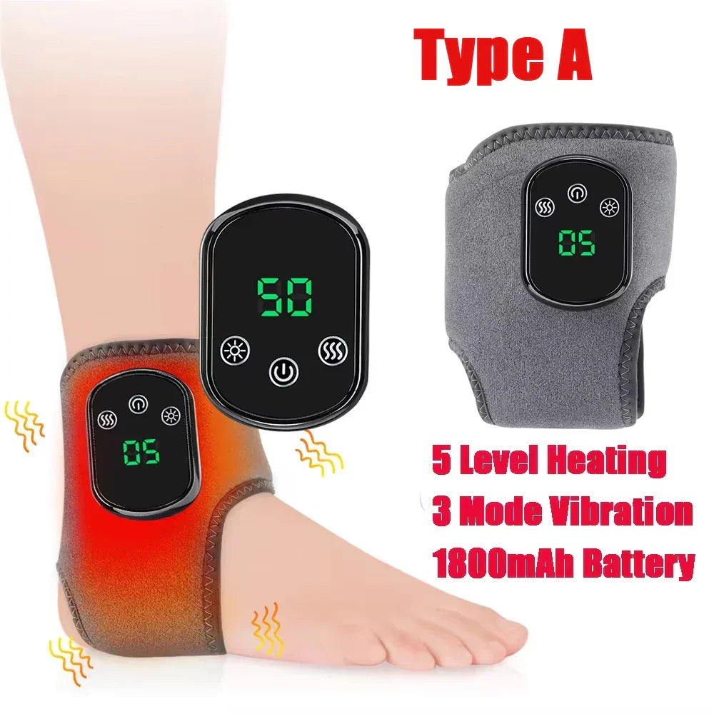 Warm Ankle Massager with Vibration and Timer