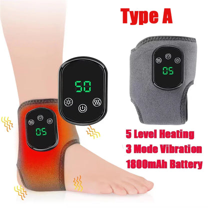 Warm Ankle Massager with Vibration and Timer