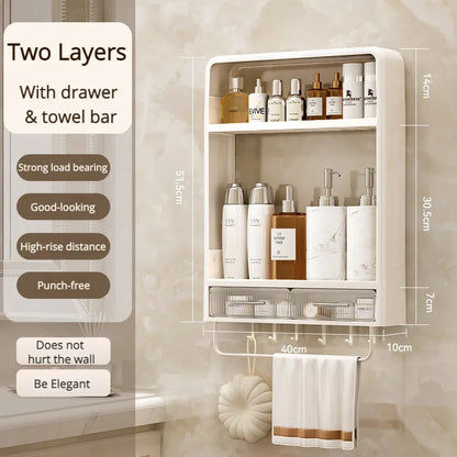 Space Saving Easy Install Bathroom Storage Shelf
