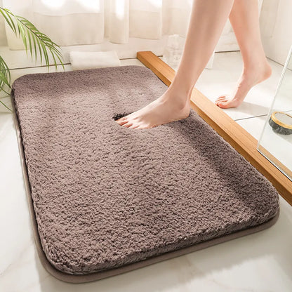 Plush Bathroom Rug with Grippy Anti-Slip Backing