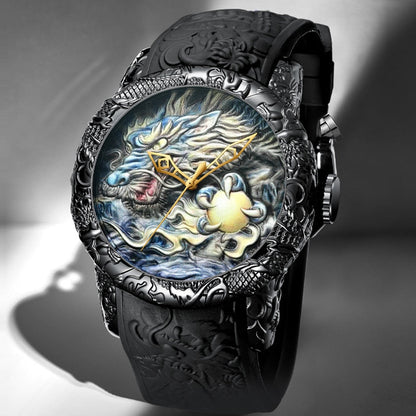 Vintage Dragon Pattern Quartz Watch