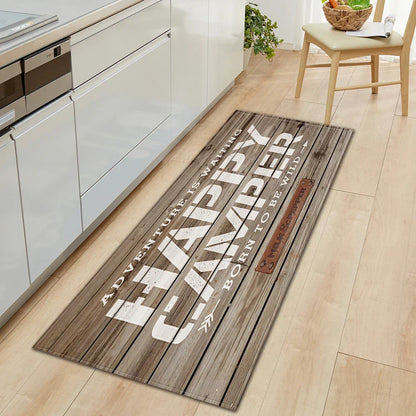 Classic Wooden Style Anti-slip Area Rugs