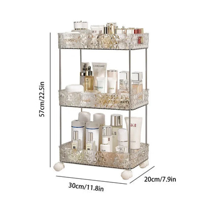 Space Saving Bathroom Shelf Cart Organizer