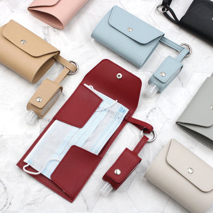 Travel Size Sanitizer Mask Holder Wallet - Pexav