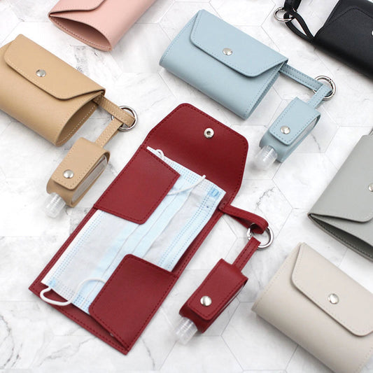Travel Size Sanitizer Mask Holder Wallet - Pexav
