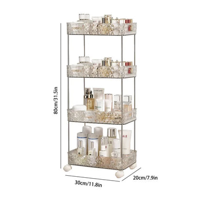 Space Saving Bathroom Shelf Cart Organizer