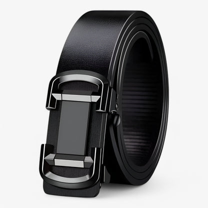Classic Leather Men's Belt – Durable Cowhide with Zinc Alloy Buckle for Formal and Casual Wear-2