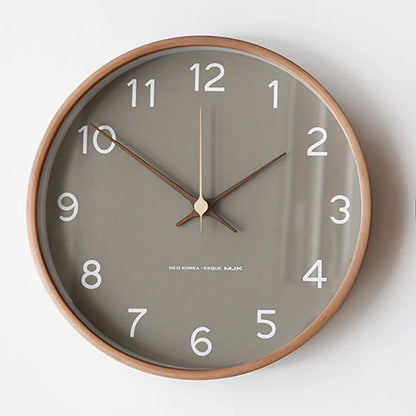Simple Quiet Wooden Clock Scandinavian Style