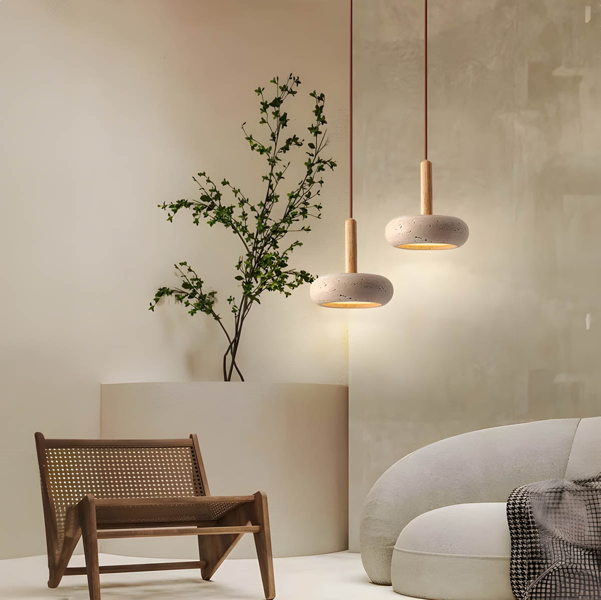 Classic Natural Stone Pendant Lamp