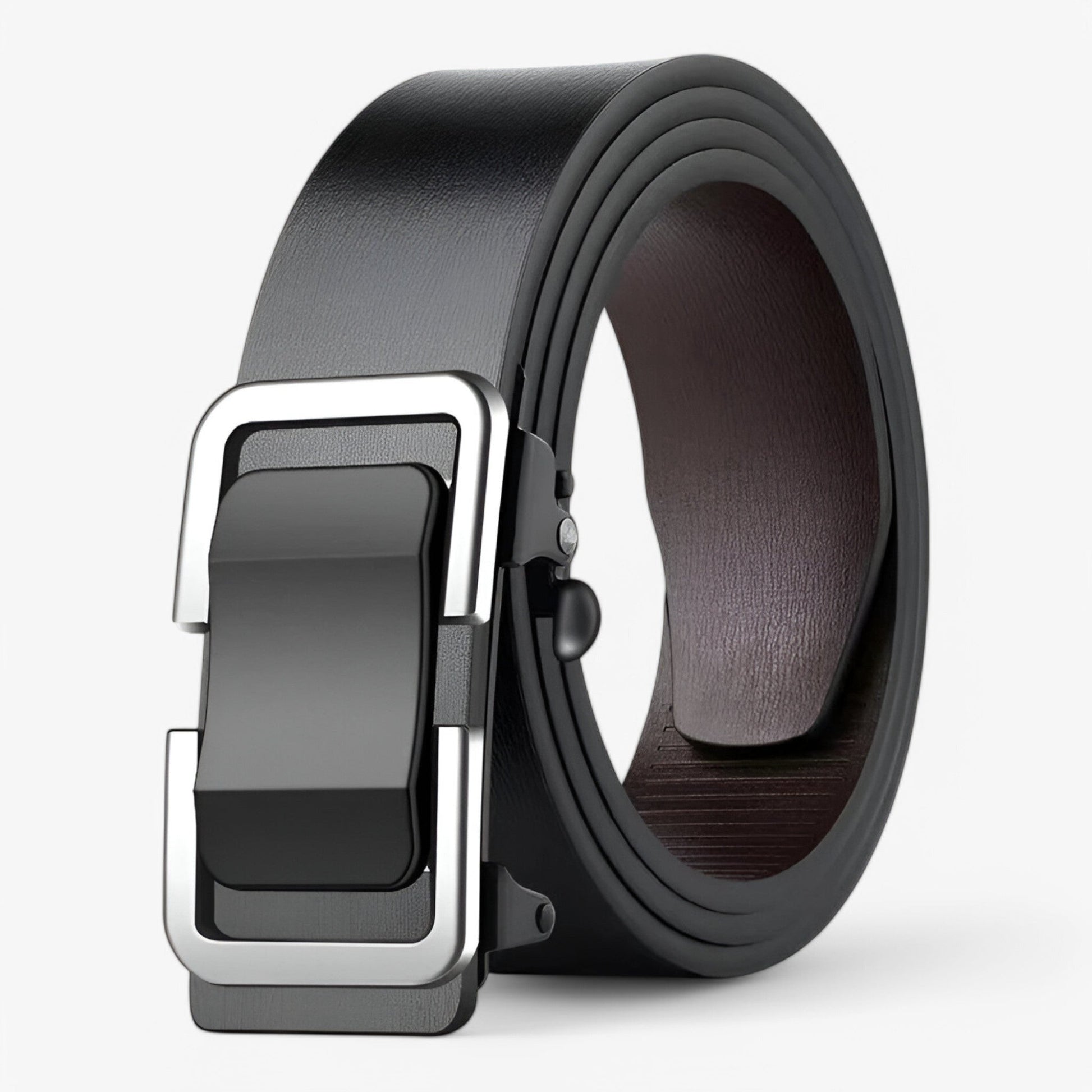 Classic Black Leather Belt for Men - Pexav