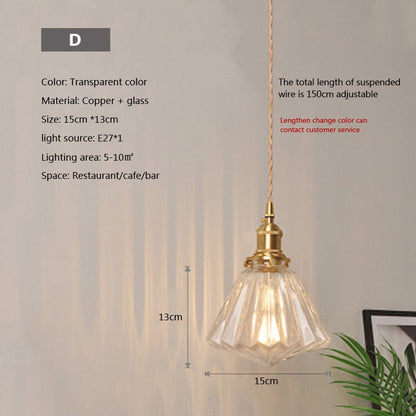 Clear Glass Drop Pendant Light
